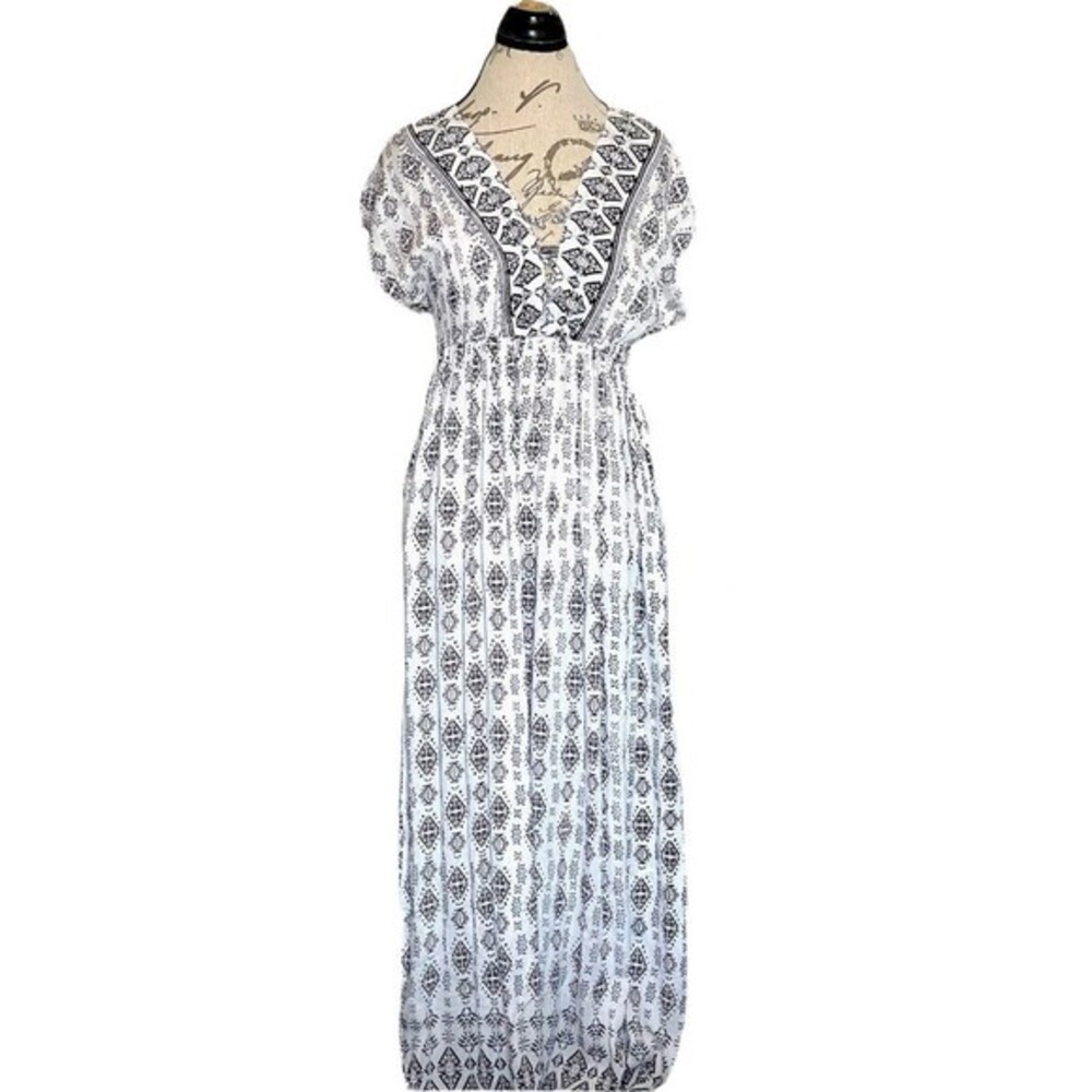 Beach by exist Maxi Print Dress  Boho Festival Beach Tribal Size Small Flowy